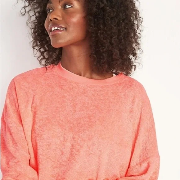 Neon Orange Cropped Sweater - Picture 2 of 5
